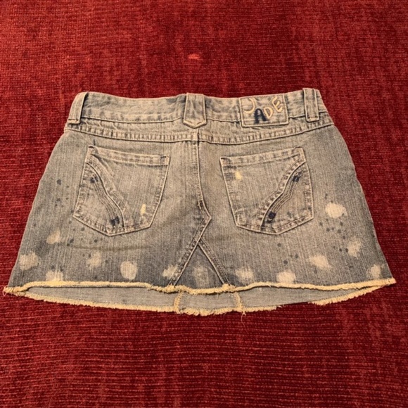 Blue Denim Super Short Skirt - Picture 2 of 7